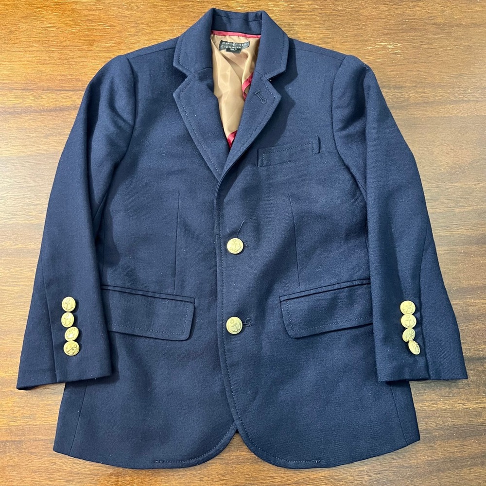 Crewcuts J.Crew Thompson Navy Blazer Boys 4-5 Wool Blend Formal School Uniform